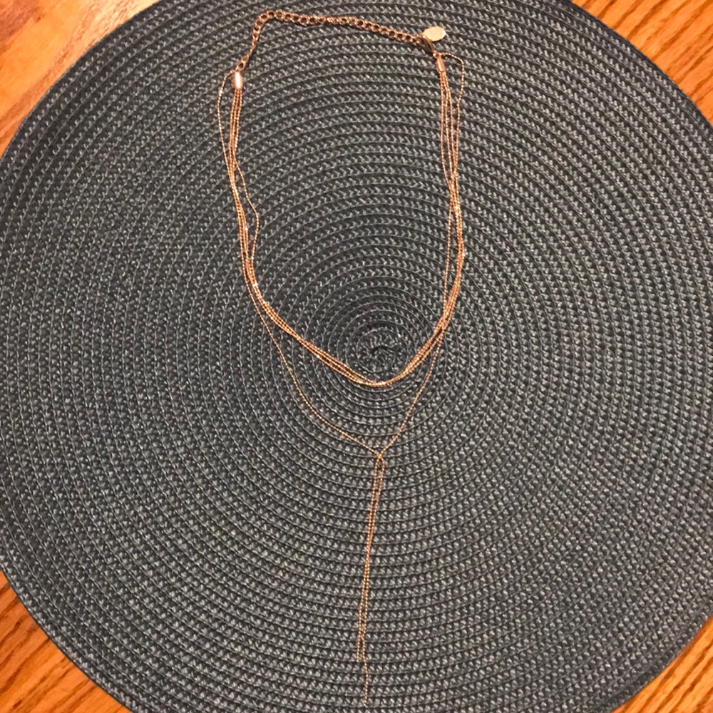 Rose gold multiple layer chain